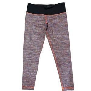 Lululemon Athletica Multicolor Crop Leggings with Black Waistband size 6